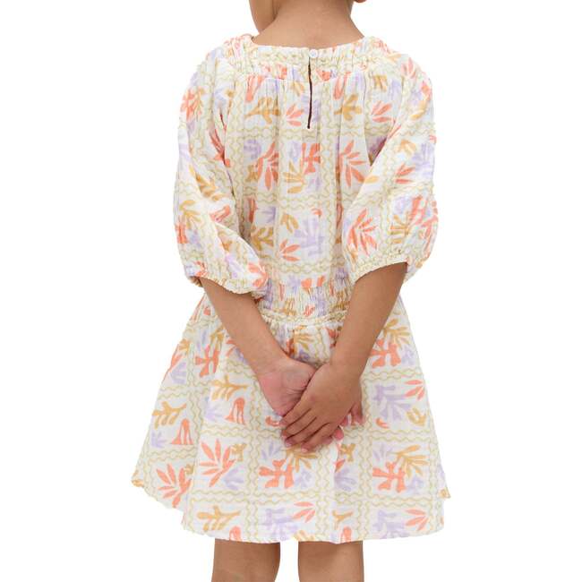 Soipoi Ruched V-Neck Dress, Multi - Dresses - 3