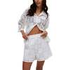 Shelli All Over Broderie Anglaise Shorts, White - Shorts - 2 - thumbnail