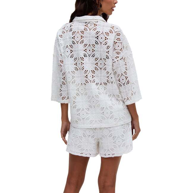 Shelli All Over Broderie Anglaise Shorts, White - Shorts - 6