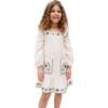 Lisa Square Neck Embroidered Dress, Ecru - Dresses - 2 - thumbnail