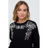 Marmalade Long Sleeves Embroidered Sweatshirt, Black - Sweatshirts - 5 - thumbnail