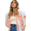Lupe Edge To Edge Embroidered Kimono, White - Dresses - 3