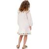 Lisa Square Neck Embroidered Dress, Ecru - Dresses - 4 - thumbnail