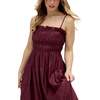 Marie All Over Jacquard Mini Dress, Burgundy - Dresses - 4
