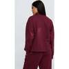 Lily-Anne Long Sleeves Cut Out Embroidered Sweatshirt, Burgundy - Sweatshirts - 6 - thumbnail