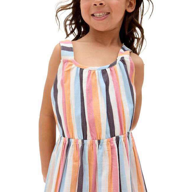 Kris Cross Back Stripe Print Dress, Multi Stripe - Dresses - 3