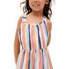 Kris Cross Back Stripe Print Dress, Multi Stripe - Dresses - 3 - thumbnail