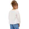 Kids Dina V-Neck Embroidered Blouse, Ecru - Blouses - 5 - thumbnail