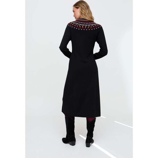 Jethro Geometric Printed Maxi Dress, Black