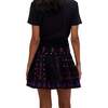 Issabel All Over Embroidered Mini Skirt, Black - Skirts - 3