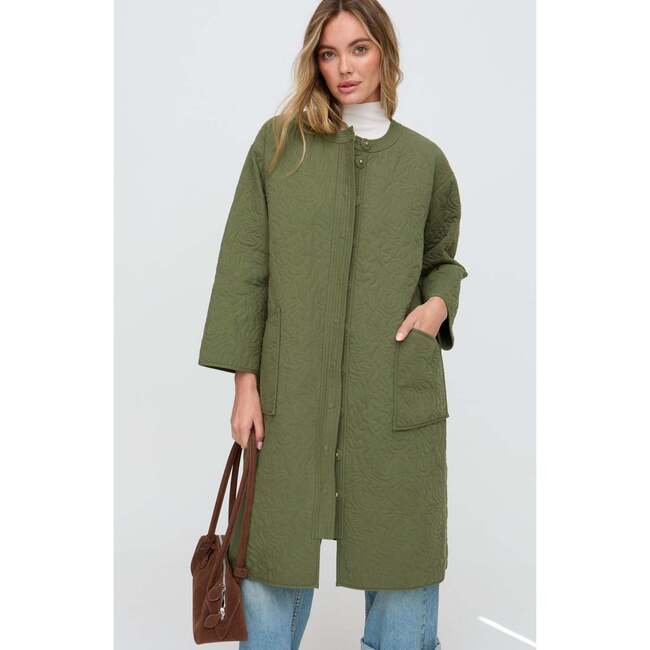 Heidi Quilted Coat, Green