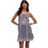 Jen Tiered All Over Embroidered Mini Dress, Grey - Dresses - 5 - thumbnail