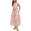 Holly Tiered Warhol Print Maxi Dress, Pink - Dresses - 1 - thumbnail