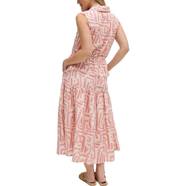 Holly Tiered Warhol Print Maxi Dress, Pink - Dresses - 3
