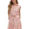Holly Tiered Warhol Print Maxi Dress, Pink - Dresses - 4 - thumbnail