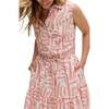Holly Tiered Warhol Print Maxi Dress, Pink - Dresses - 5 - thumbnail