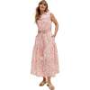 Holly Tiered Warhol Print Maxi Dress, Pink - Dresses - 6 - thumbnail