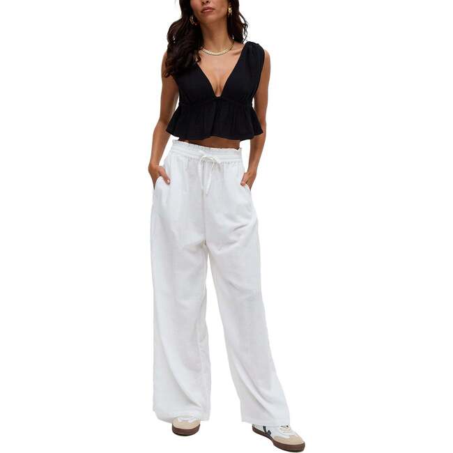 Paulina Wide Leg Trouser, White