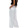 Paulina Wide Leg Trouser, White - Pants - 4 - thumbnail