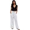 Paulina Wide Leg Trouser, White - Pants - 5 - thumbnail
