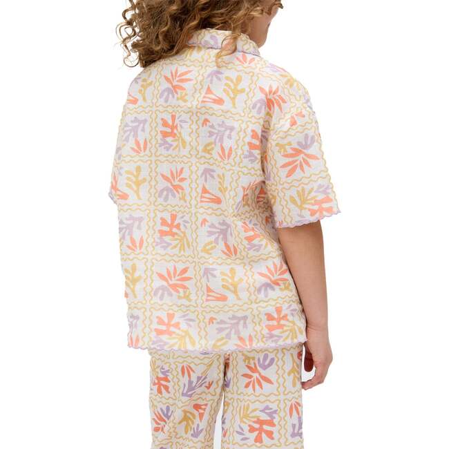 Gilly Scalloped Edge Matisse Print Shirt, Multi - T-Shirts - 3