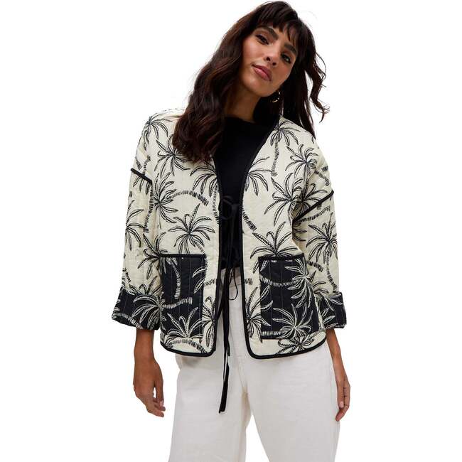 Felicity Palm Print Reversible Jacket, Multi
