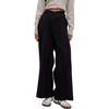 Farrah Wide Leg Jacquard Trouser, Black - Pants - 1 - thumbnail