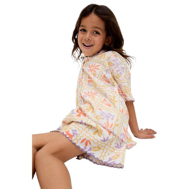 Gilly Scalloped Edge Matisse Print Shorts, Multi