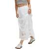 Georgina Lace Paneled Maxi Skirt, White - Skirts - 4