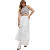 Georgina Lace Paneled Maxi Skirt, White - Skirts - 5