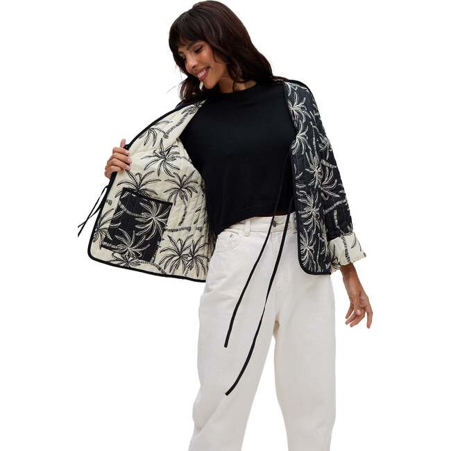 Felicity Palm Print Reversible Jacket, Multi - Jackets - 4