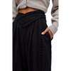 Farrah Wide Leg Jacquard Trouser, Black - Pants - 3