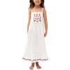 Eina Ladder Insert Embroidered Dress, White - Dresses - 1 - thumbnail