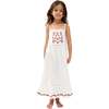 Eina Ladder Insert Embroidered Dress, White - Dresses - 2