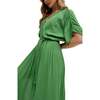 Diamond Plait Neck Maxi Dress, Green - Dresses - 2