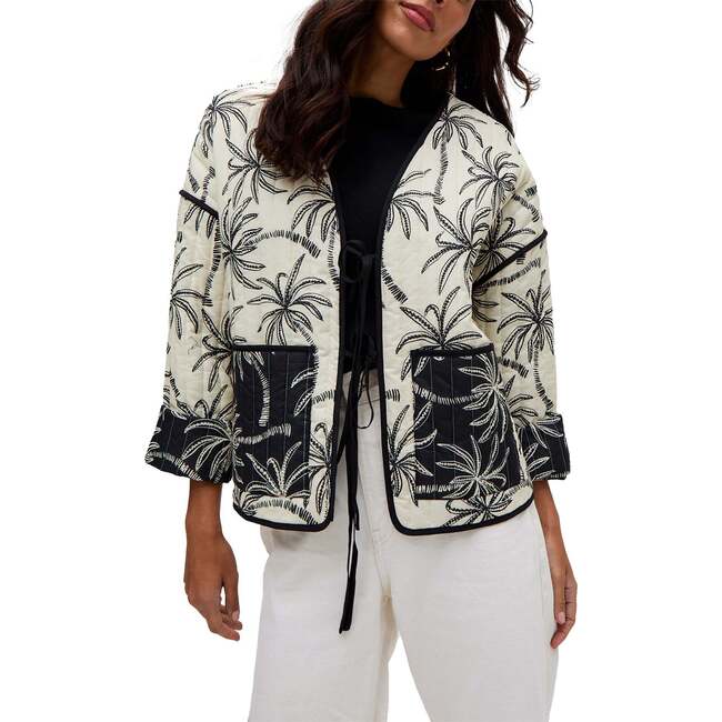 Felicity Palm Print Reversible Jacket, Multi - Jackets - 6