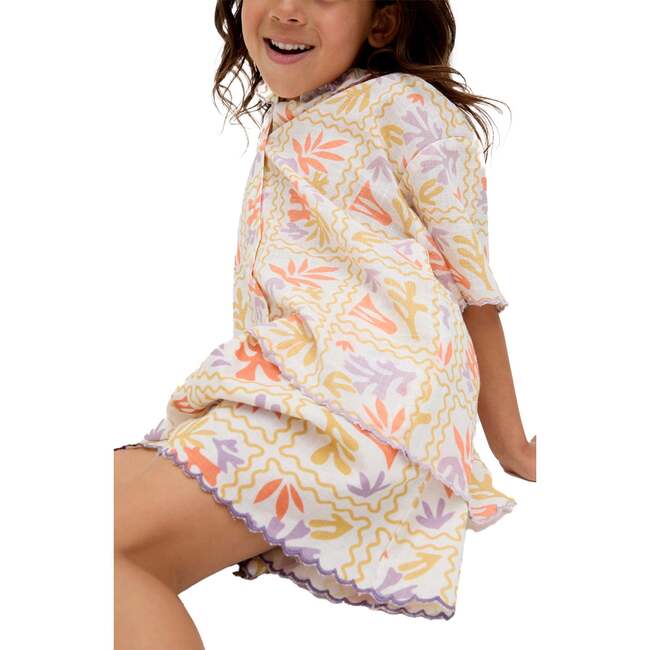 Gilly Scalloped Edge Matisse Print Shorts, Multi - Shorts - 5