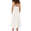 Eina Ladder Insert Embroidered Dress, White - Dresses - 3