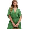 Diamond Plait Neck Maxi Dress, Green - Dresses - 3
