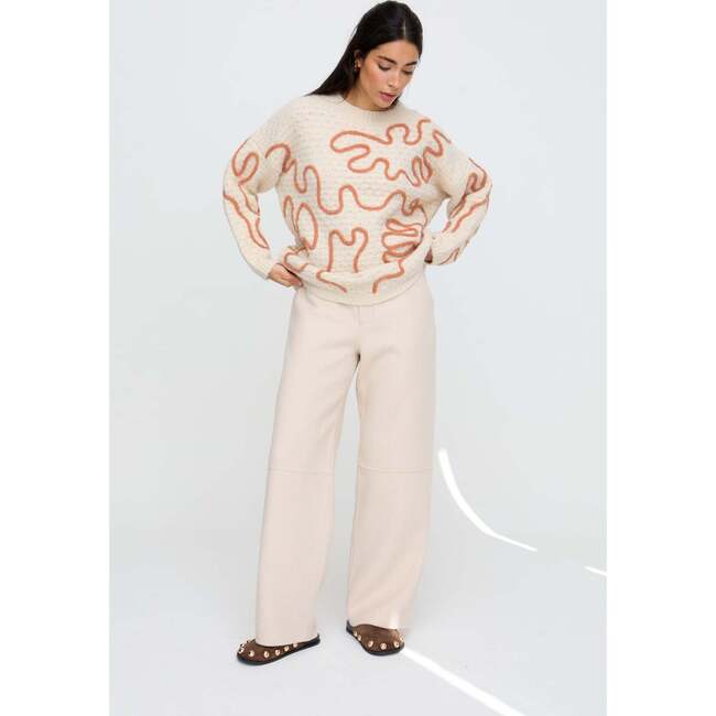 Elton Embroidered Sweater, Neutral - Sweaters - 5