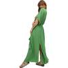 Diamond Plait Neck Maxi Dress, Green - Dresses - 5