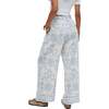 Cherice Wide leg All Over Embroidered Trouser, Cream - Pants - 3 - thumbnail