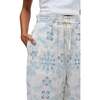 Cherice Wide leg All Over Embroidered Trouser, Cream - Pants - 4 - thumbnail