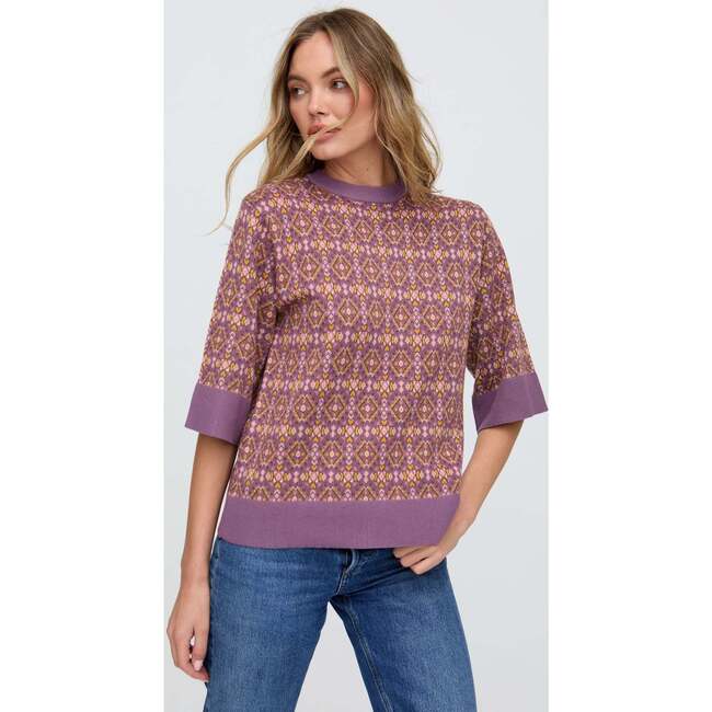 Daffodil Slouchy Knitted T-Shirt, Pink - T-Shirts - 5