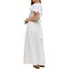 Candice Flutter Sleeve Jacquard Maxi Dress, White - Dresses - 3 - thumbnail