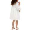 Arabella V- Neck Embroidered Dress, White - Dresses - 2