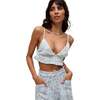 Bonnie A-Line Warhol Print Bralette Top, Sky Blue - Blouses - 5 - thumbnail