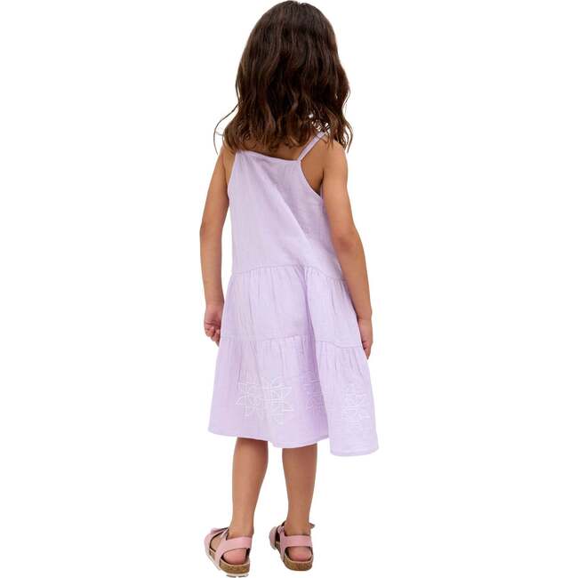Camilla Tiered Lace Insert Dress, Purple - Dresses - 5