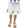 Ally Paneled Waist Embroidered Skirt, White - Skirts - 1 - thumbnail