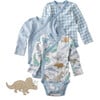 STERLING 3-Pack Side Snap Bodysuit, Rawr Some Check - Onesies - 1 - thumbnail